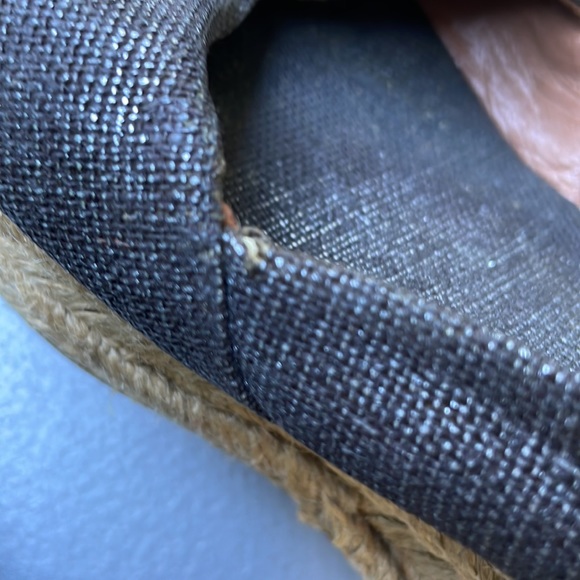 Tory Burch Filipa Espadrille Wedge Heel metallic size 8.5 - Picture 9 of 10